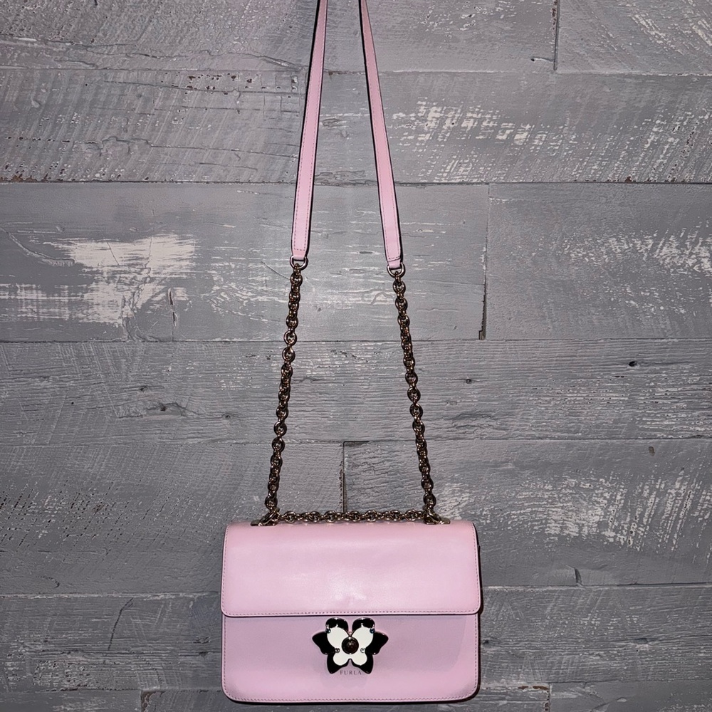 Furla Camelia mughetto pink shoulder 2 way bag - Picture 2 of 8